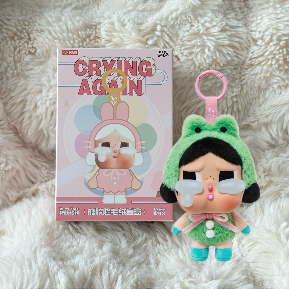 BRAND NEW CRYBABY Crying Again Series-Vinyl Face Plush Blind Box - WHAT A FROG